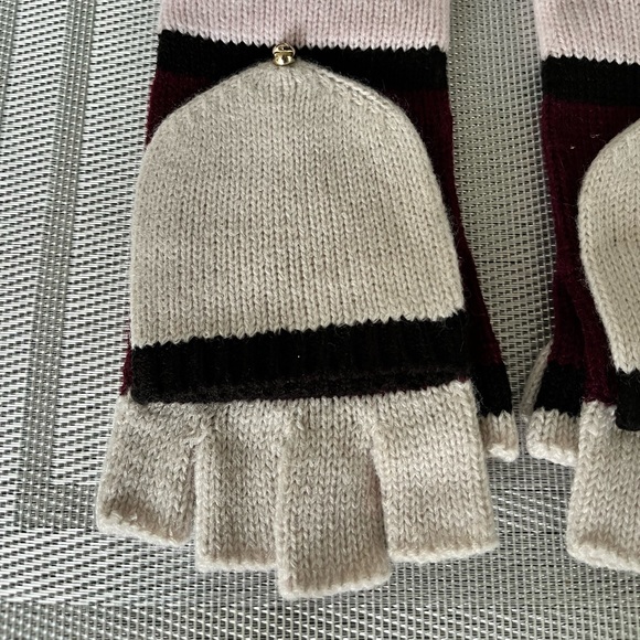 KATE SPADE NWOT AUTHENTIC RARE COLOR BLOCK FINGERLESS STYLE MITTEN GLOVES - Picture 7 of 14